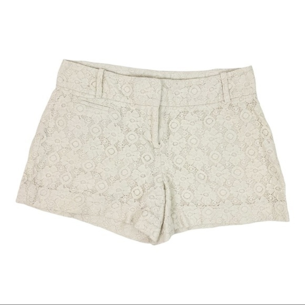 Ann Taylor Loft Lace Cotton Shorts Women’s Size 2 Cream White